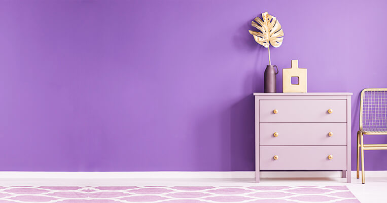 paleta lavanda e branco