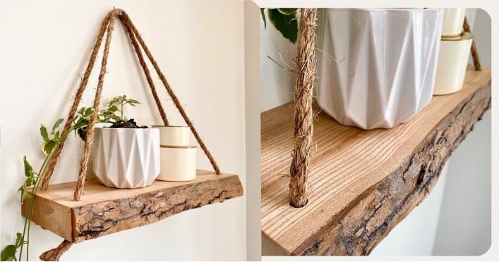 ideias de decoração com corda para sala de estar