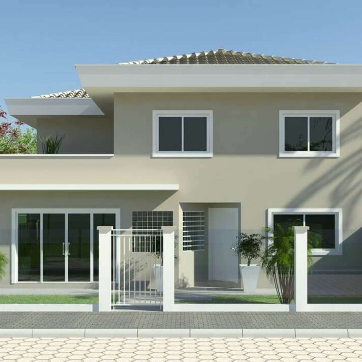 tendências cores externas residenciais