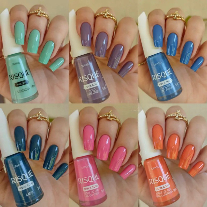 cores de esmalte marrom