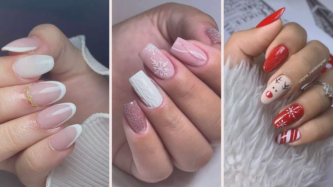 unhas douradas e prateadas ano novo