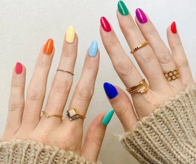 cores de unhas curtas