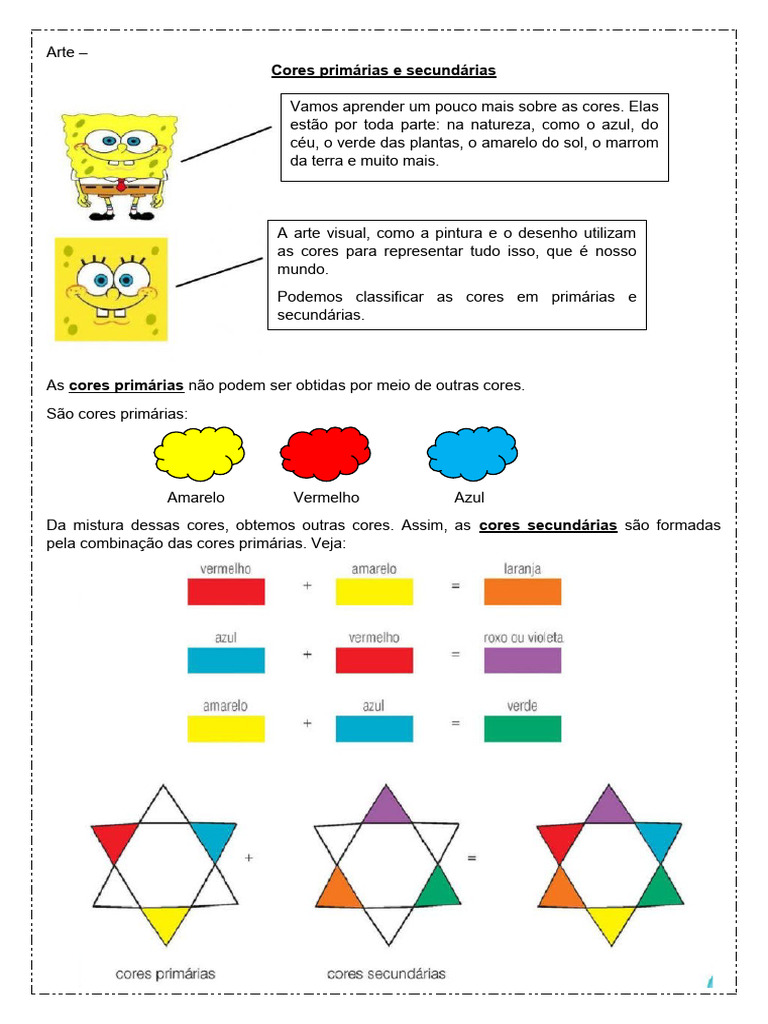 mistura de cores primárias