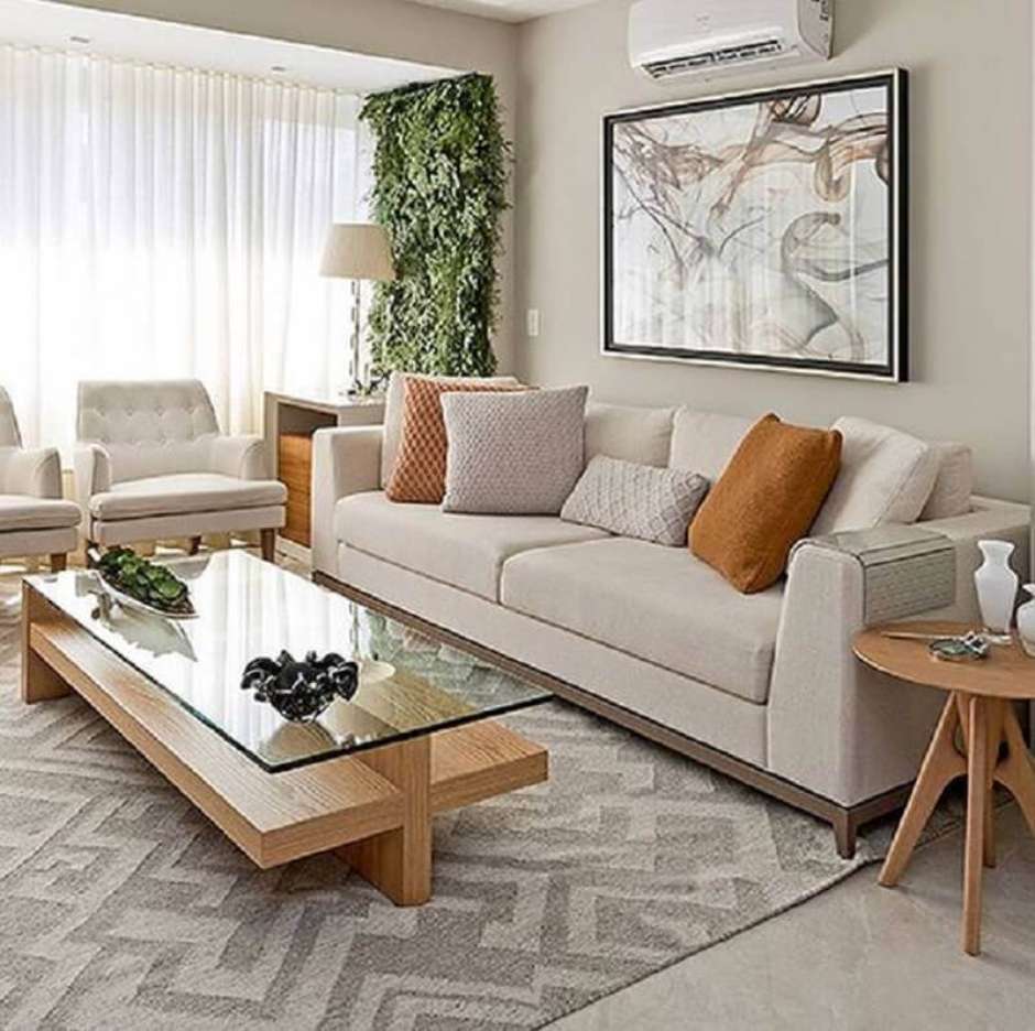 ideias de decoração com bege e cores vibrantes