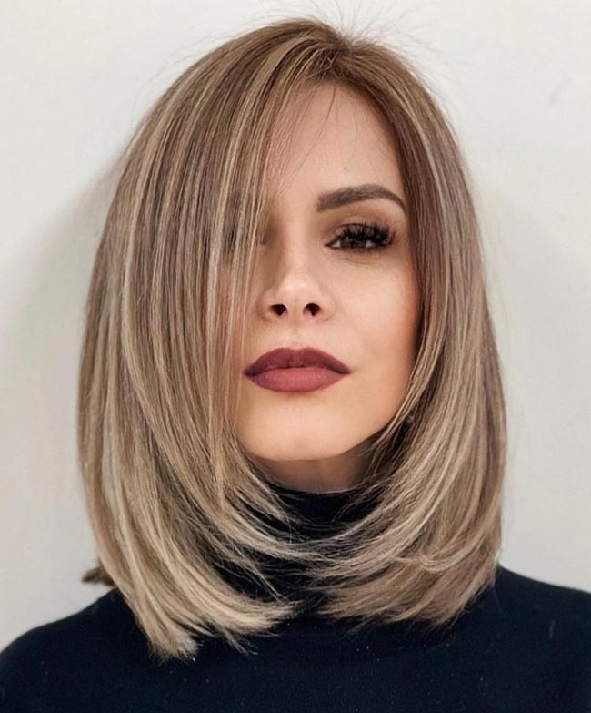 corte de cabelo feminino médio