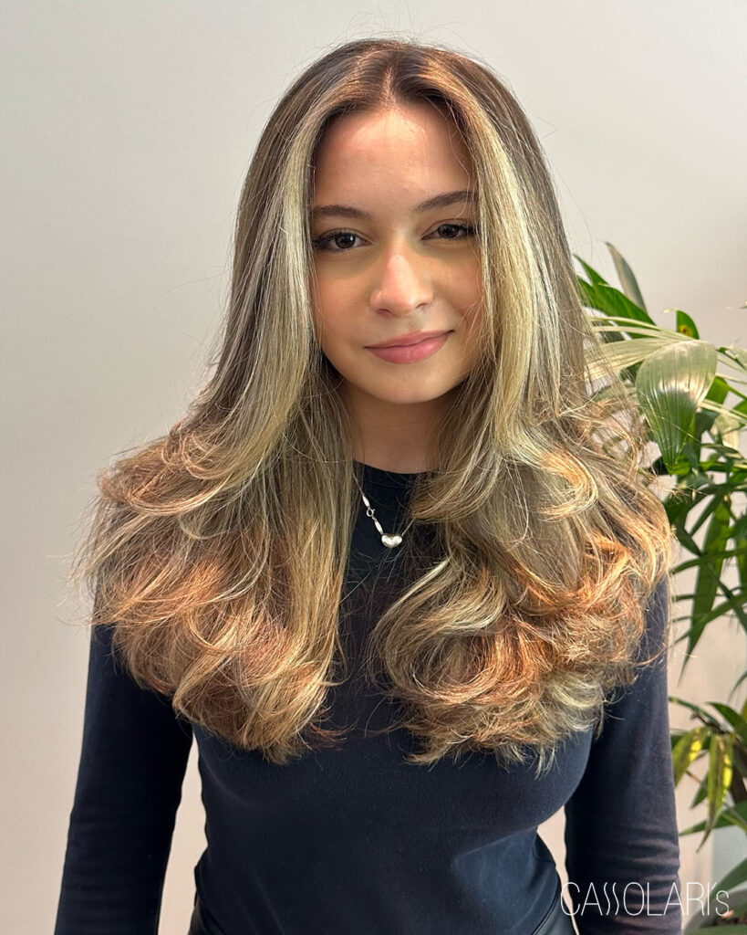 corte em camadas vs blunt cut para volume