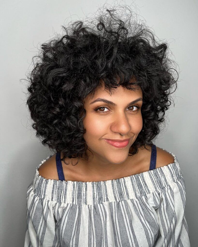 manutenção corte cabelo curto ondulado