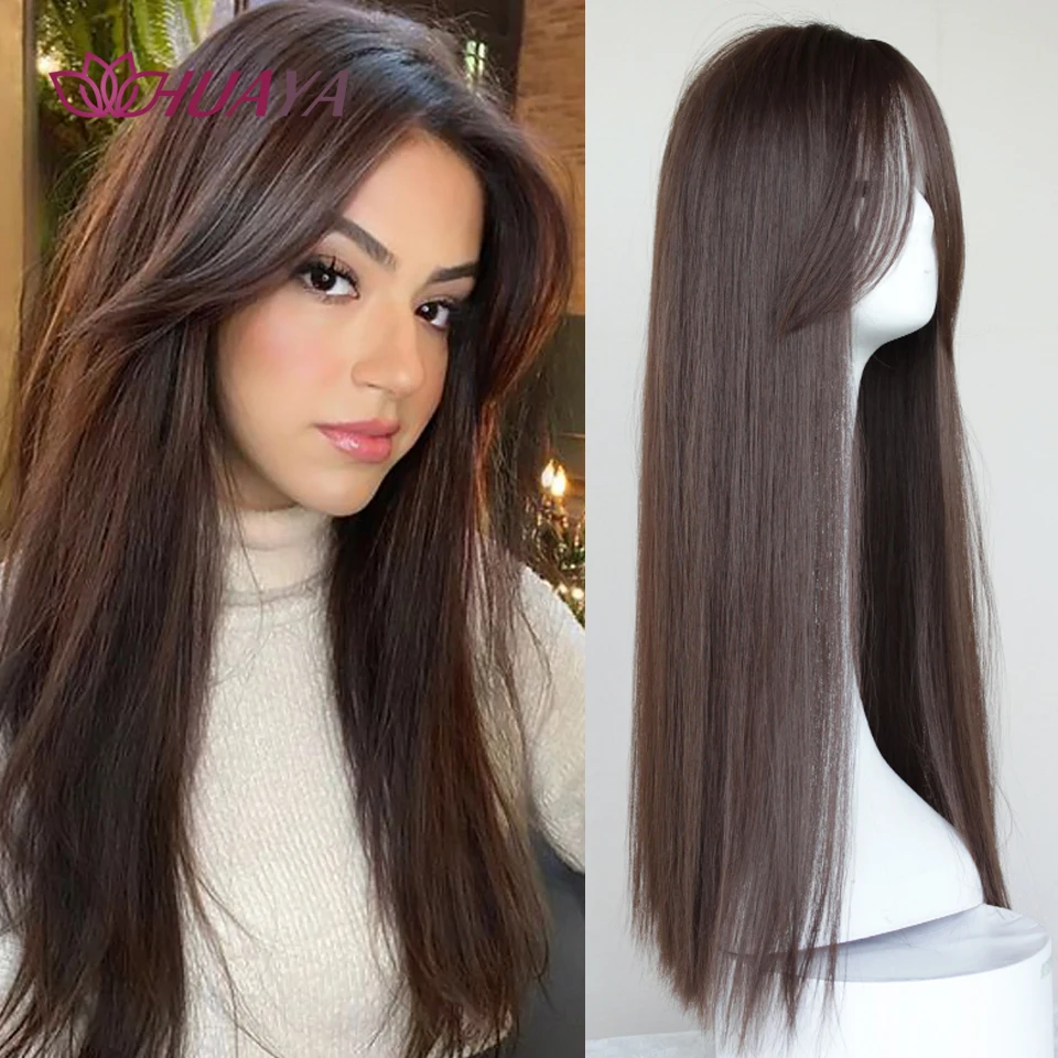 corte de cabelo longo com franja repicada