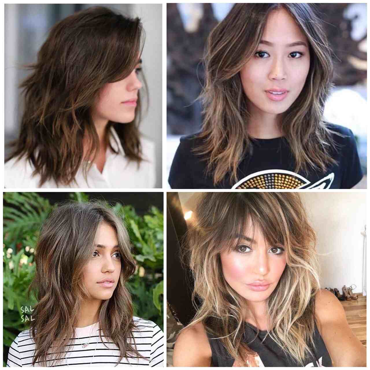 corte de cabelo médio para afinar o rosto
