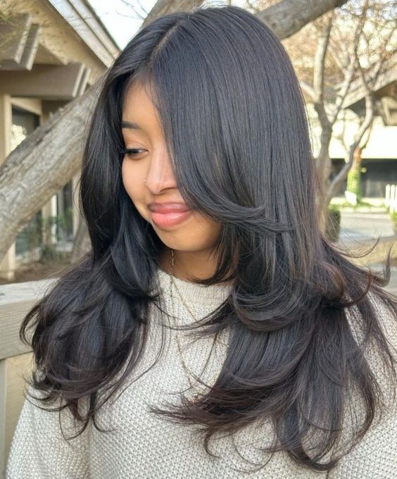 corte médio para cabelo fino e liso