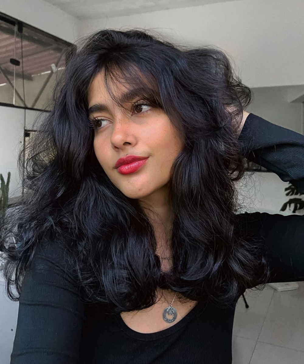 corte de cabelo feminino médio com textura