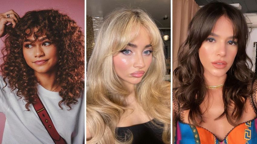 franja cortininha vs franja lateral para cabelo longo