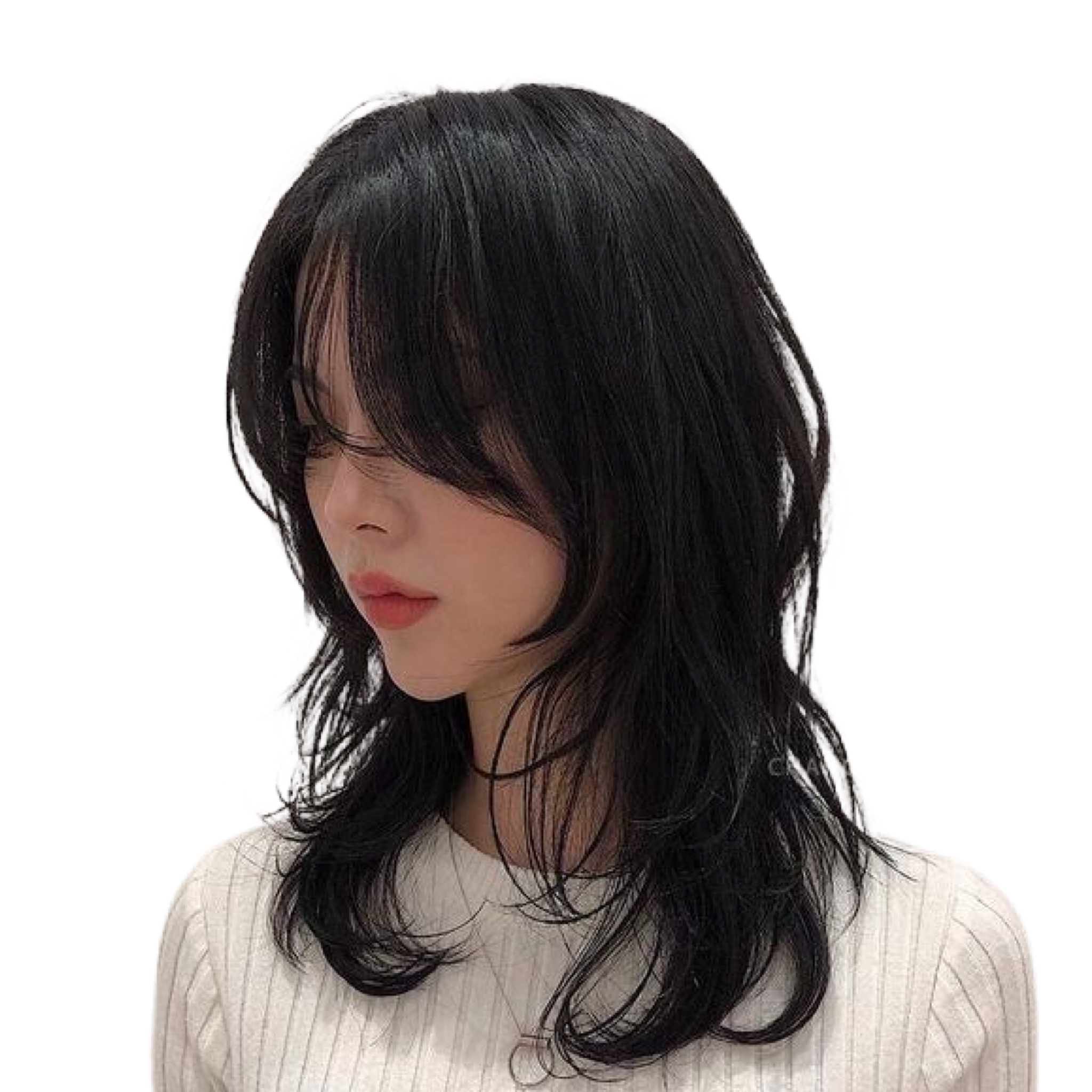 wolf cut cabelo cacheado