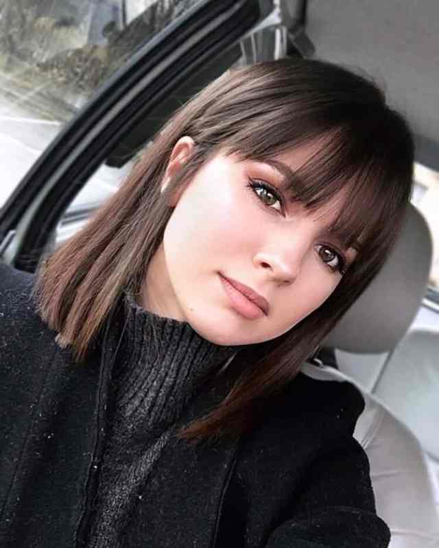 corte feminino com franja