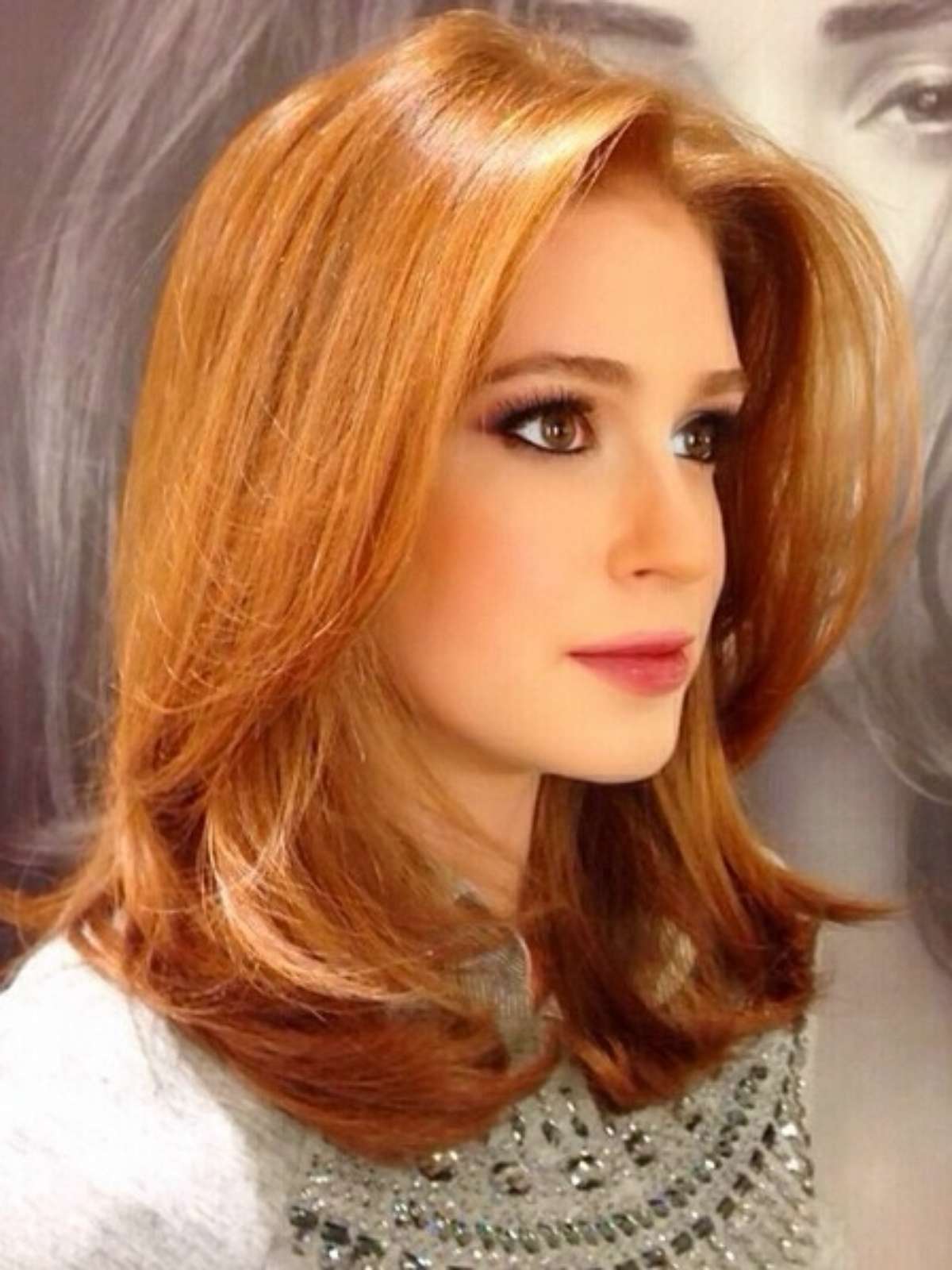 corte long bob assimétrico com franja