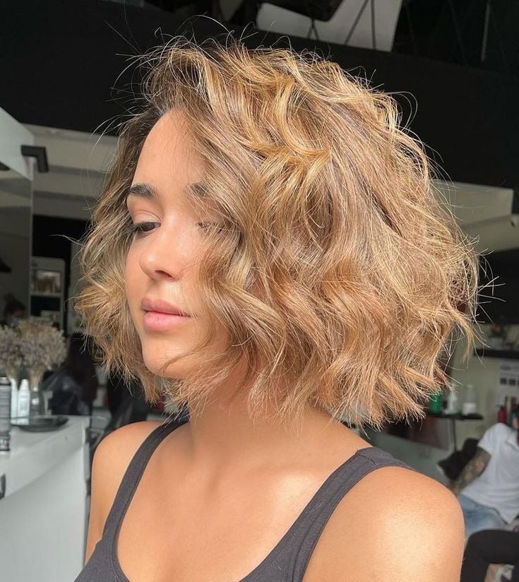 inspiração corte médio cabelo ondulado