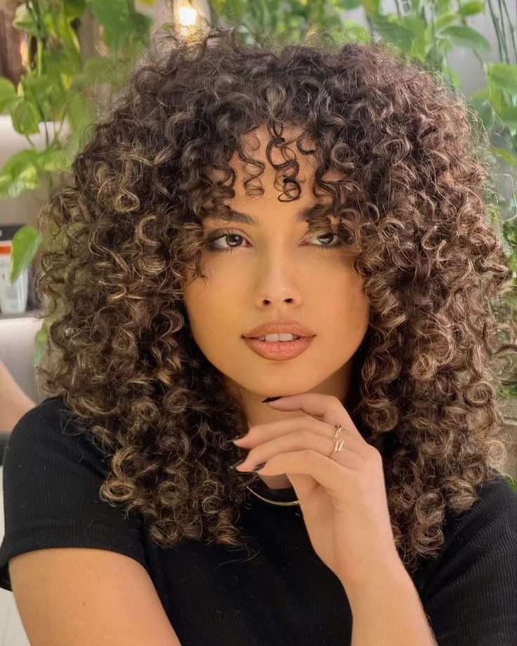 corte para cabelo cacheado grande