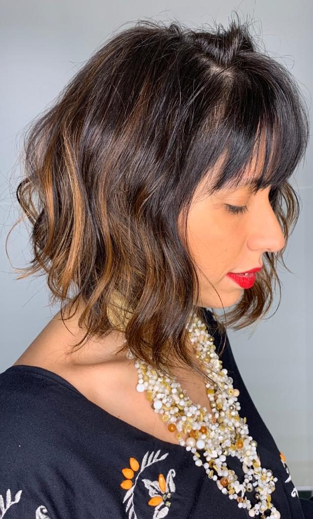 long bob repicado volume
