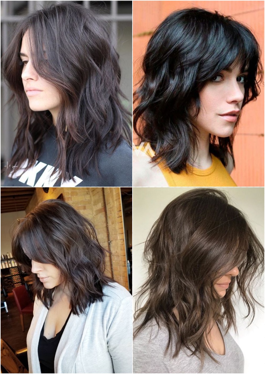 corte shaggy cabelo médio