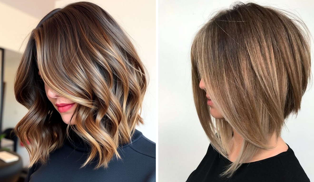 corte em camadas vs blunt cut para volume