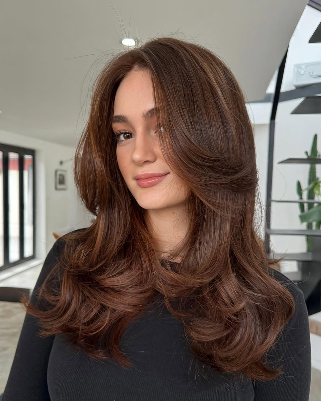 cortes de cabelo longo com franja