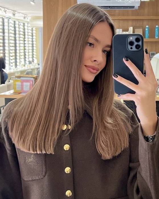 cortes de cabelo longo para rosto redondo