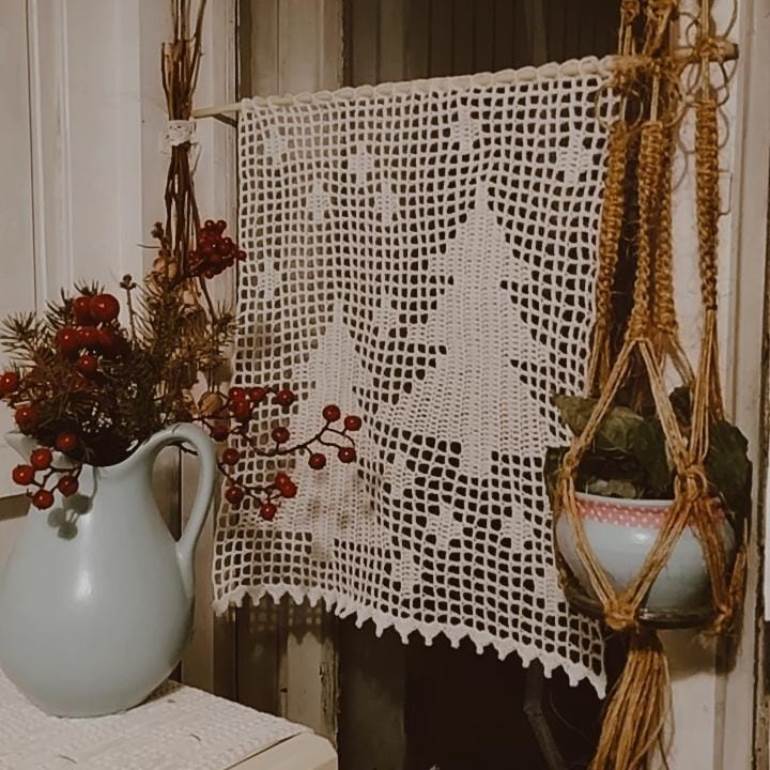Decoração de Cozinha: 5 Estilos de Cortinas de Crochê para Inspirar