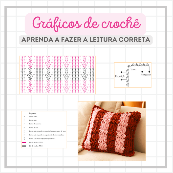 croche de barbante com graficos