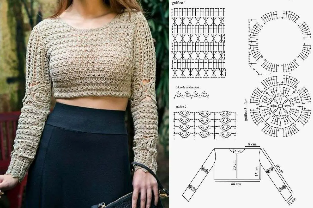 Top Frente Única de Crochê: Gráficos e Dicas para um Verão Estiloso