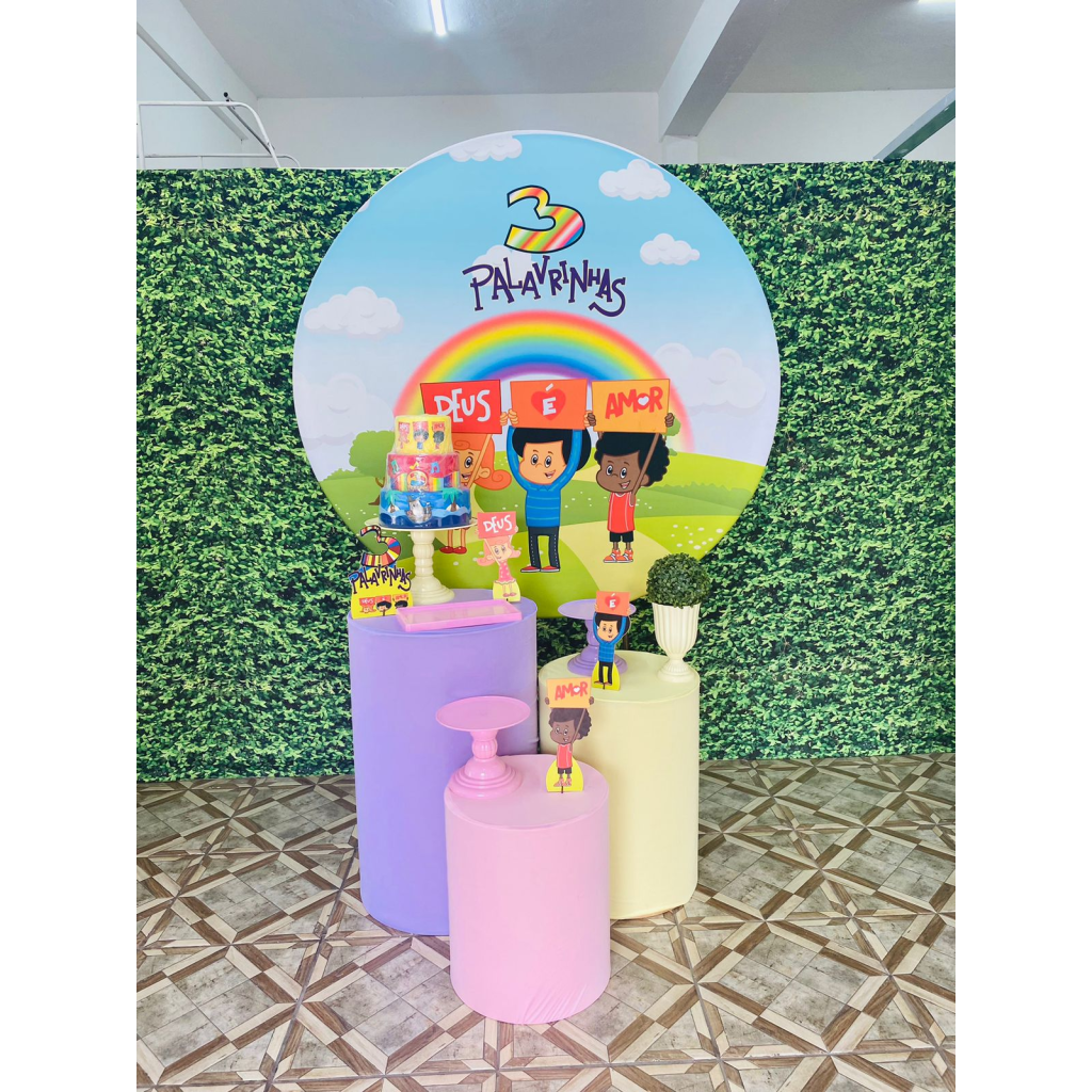 kit festa 3 palavrinhas vs decoração personalizada