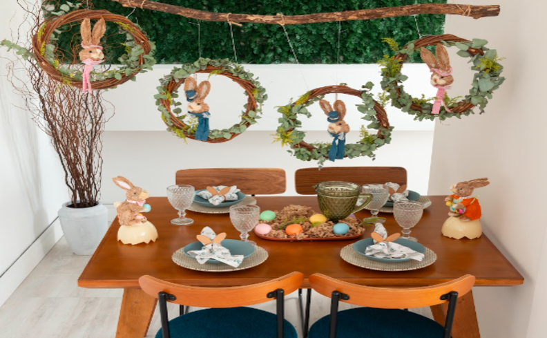 decoração almoço de pascoa