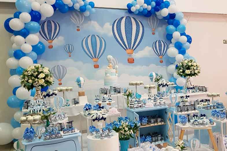 decoração aniversário 2 anos menino com balões
