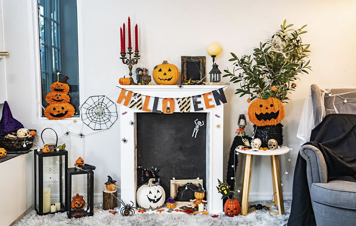 decoração halloween sustentável