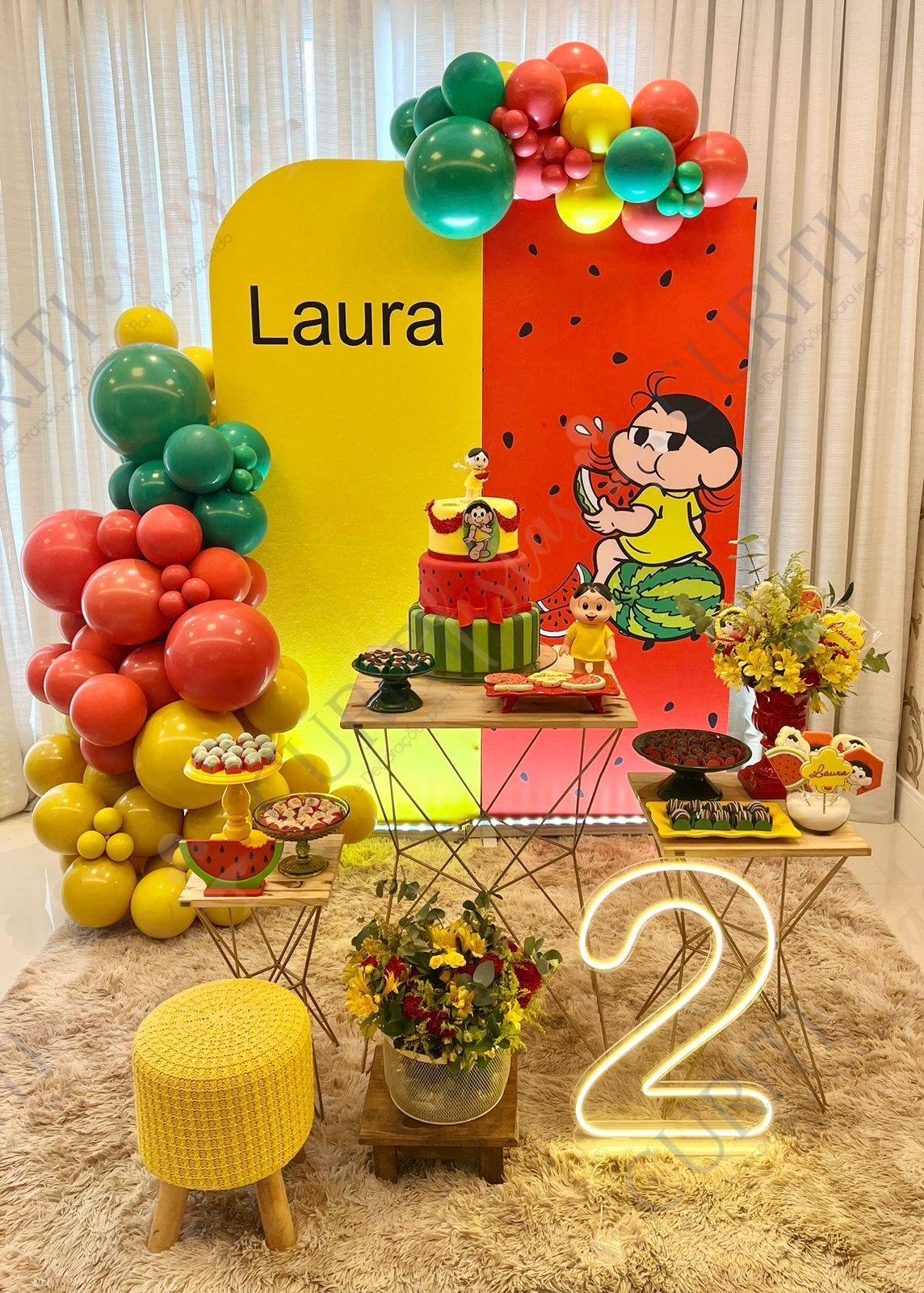 decoração aniversario magali simples