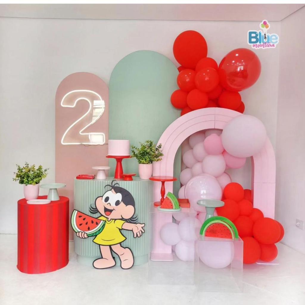 decoração aniversario magali balões