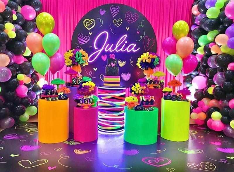 como fazer balões neon para festa