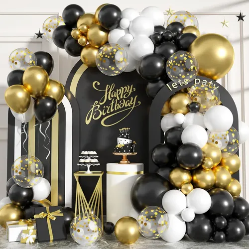 decoracao preto dourado ou prata