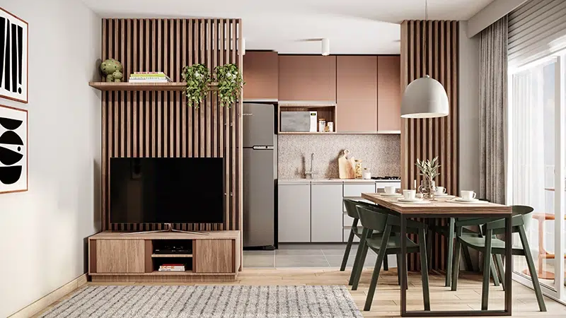 decoração sala de jantar integrada apartamento pequeno
