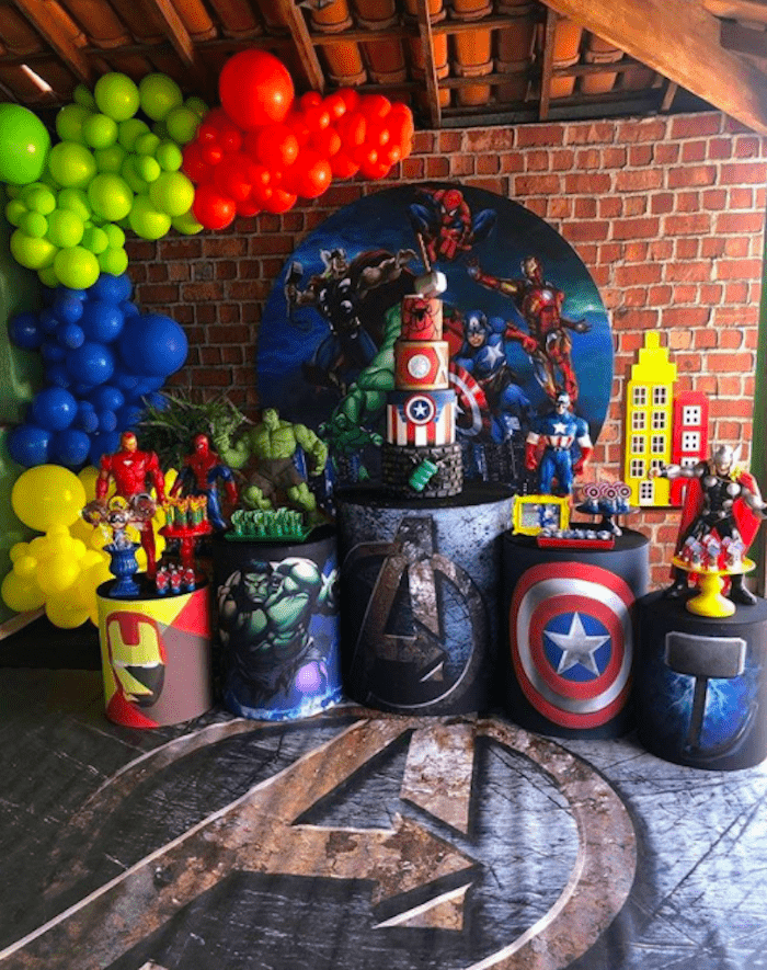 ideias criativas decoração festa vingadores