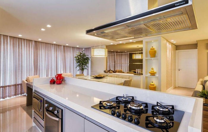 balcão de cozinha de madeira vs. granito qual escolher