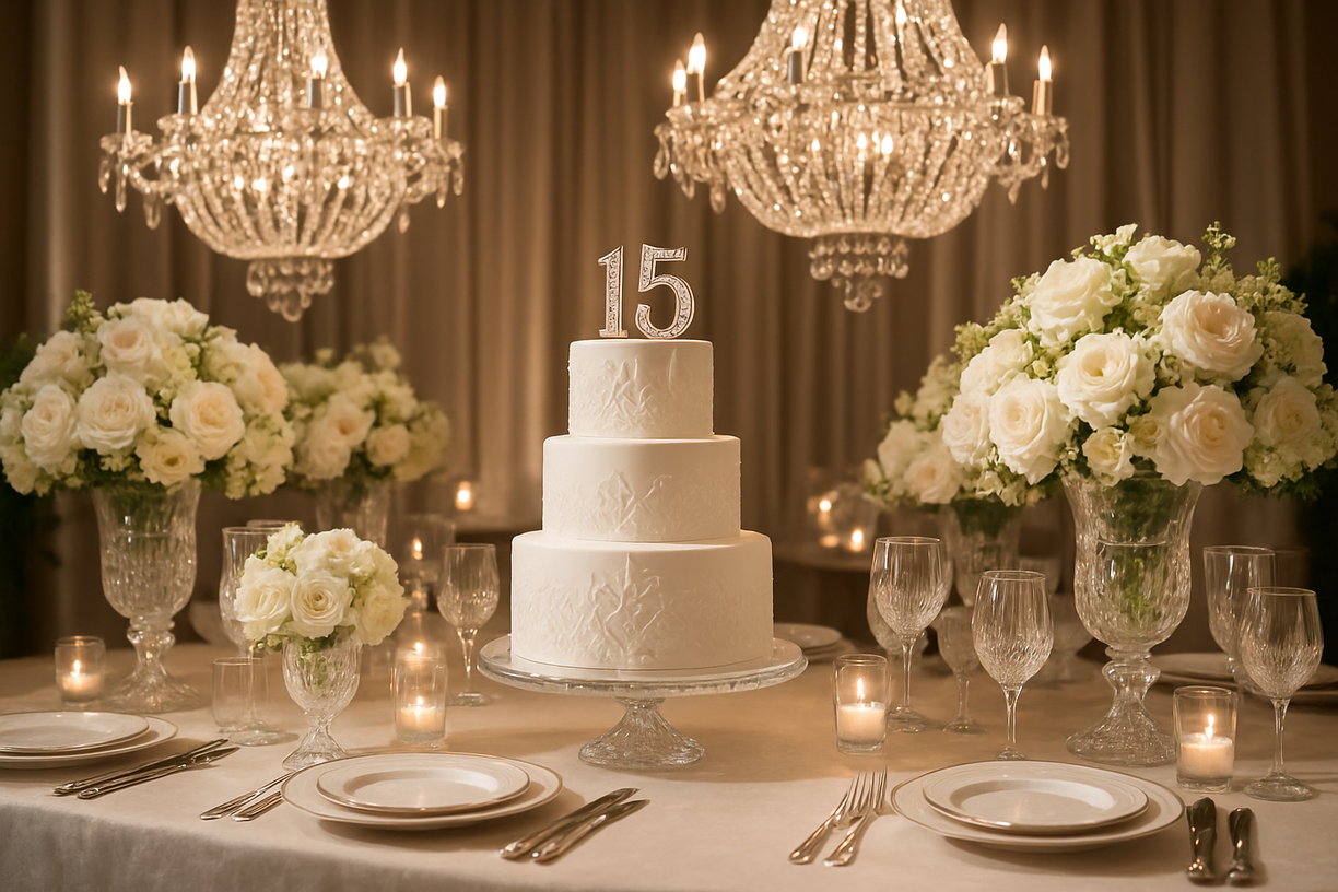 ideias criativas decoração bodas de cristal