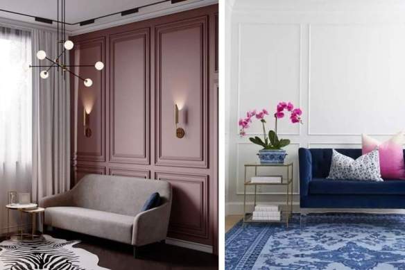 ideias de boiserie para sala de estar pequena