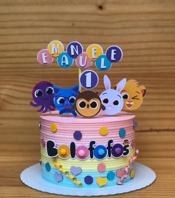 decoração bolo 1 aninho tema safari