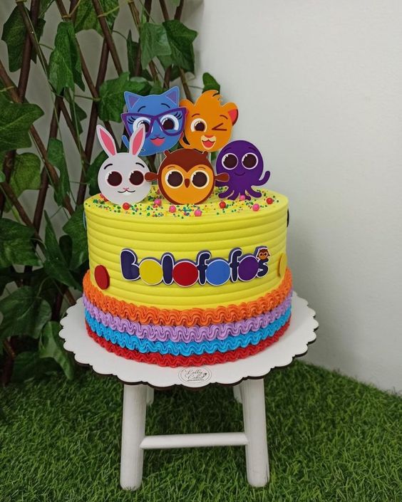 Decoração de bolo infantil tema arca de Noé