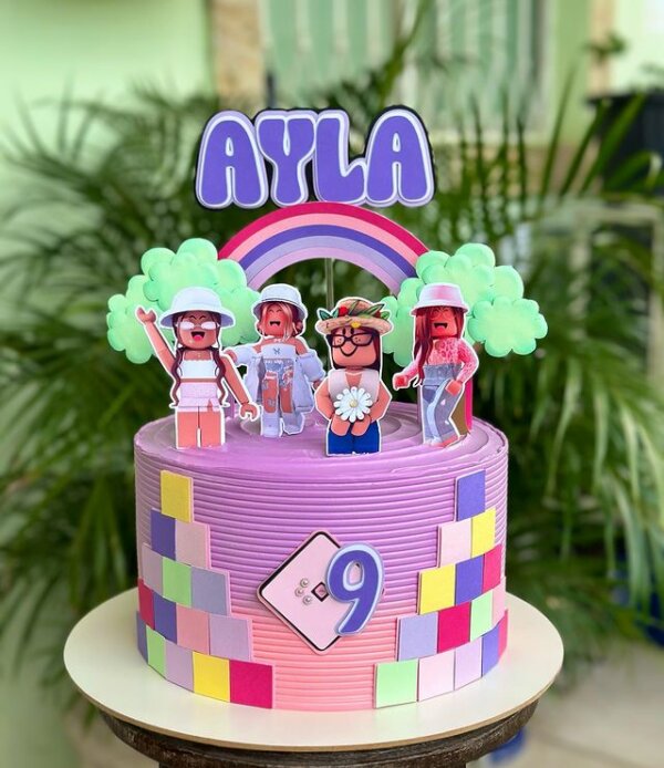 decoração bolo roblox