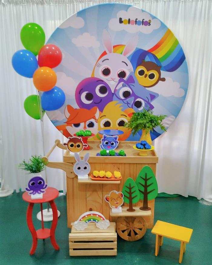 quanto custa decoração bolofofos 1 ano simples