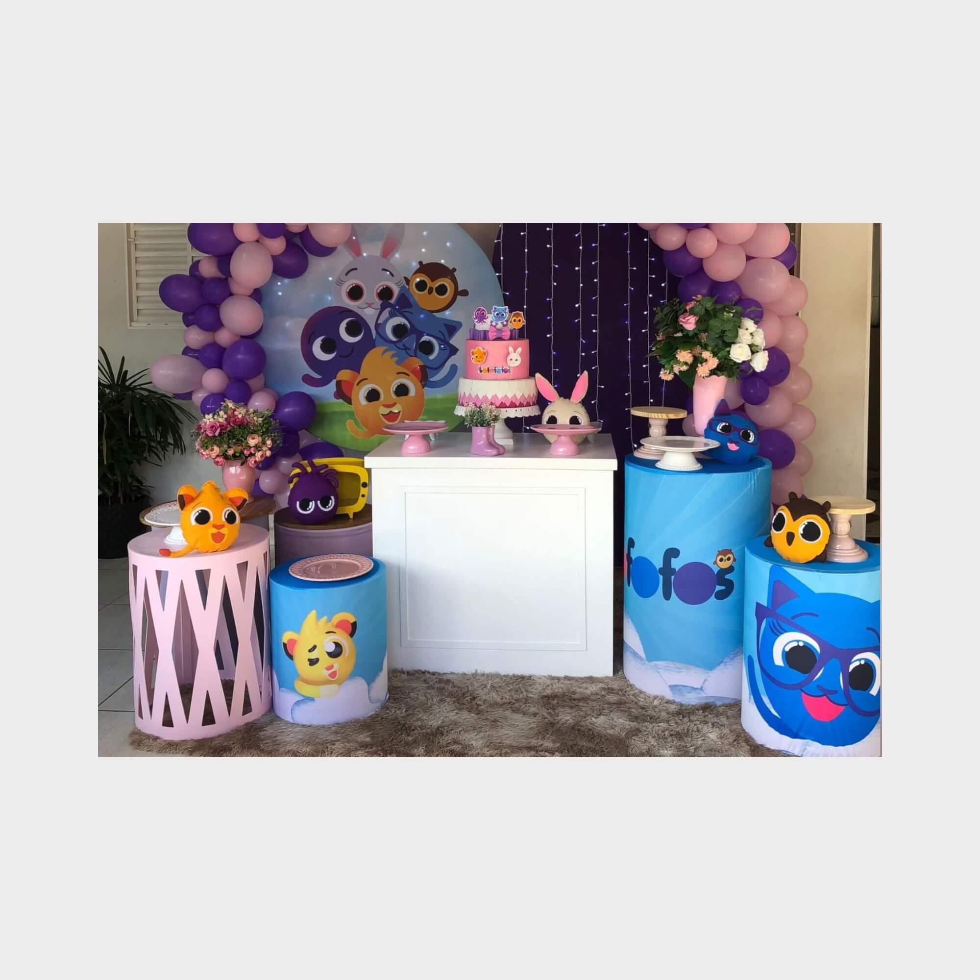 decoração bolofofos masculino 1 ano simples