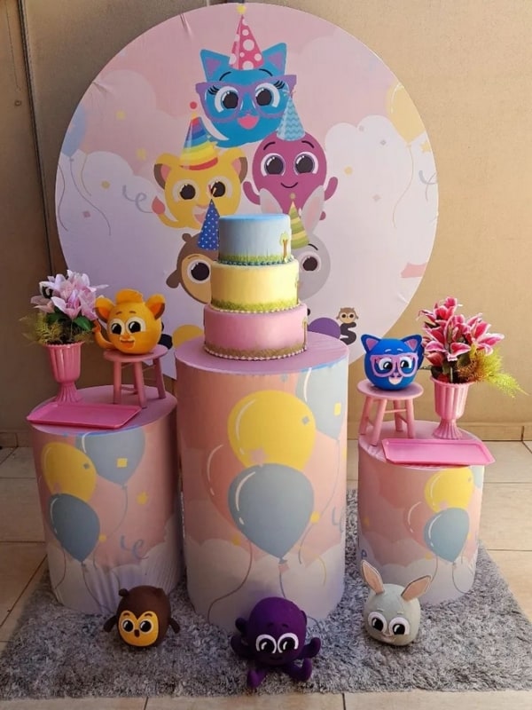 decoração bolofofos simples feminina