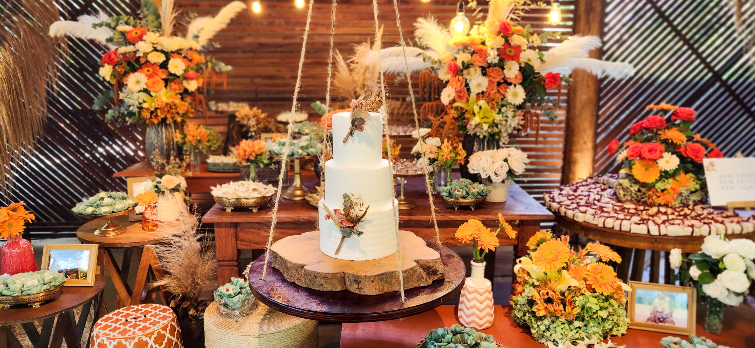 paleta de cores casamento boho rústico