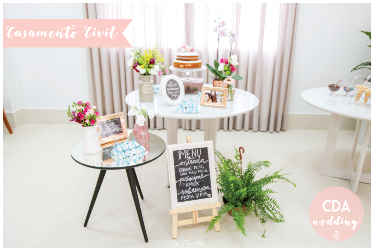 inspiração decoração casamento civil simples